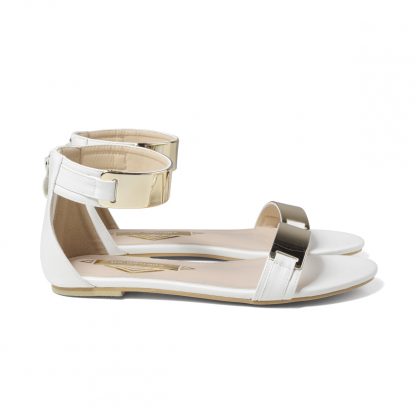 women's white sandal right view