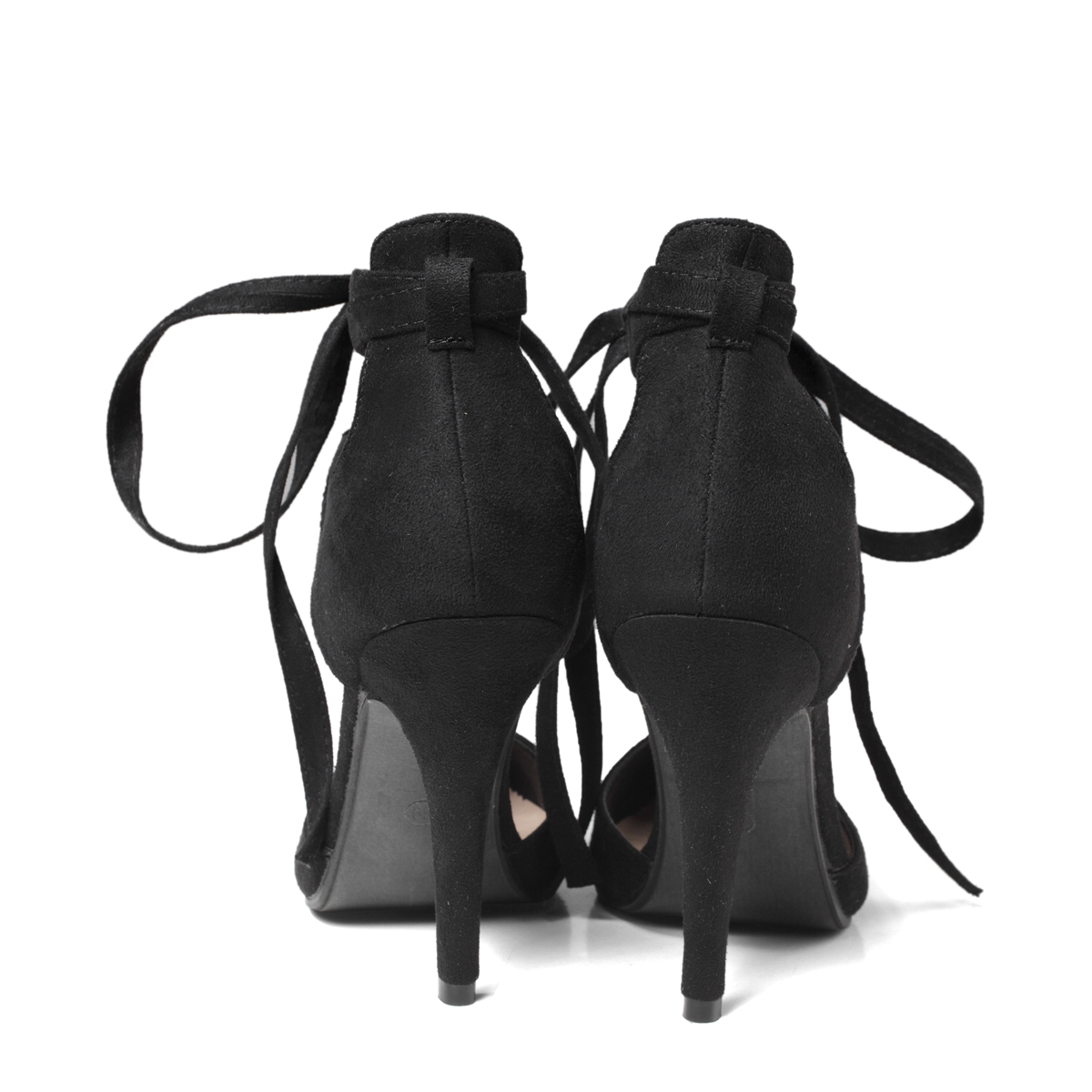 Vada Black Snake Lace-Up High Heel Sandals | Heels, Lace up high heels,  Sandals heels